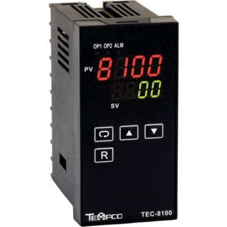 TEMPCO Temperature Control - 90-250VAC, 1/8Din, 1SSR/1Relay,  TEC34015